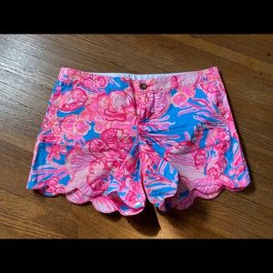 Lilly pulitzer scalloped 5” buttercup shorts